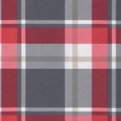 Възглавници за стол с ниска облегалка 6 бр червено каре Оксфорд