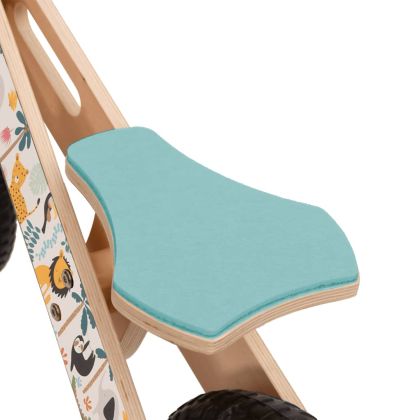 Детско колело за баланс, синьо, с принт