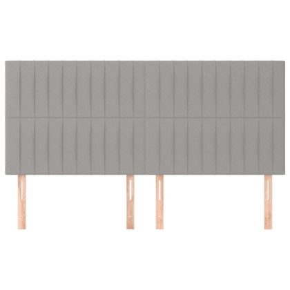 Табла за легло, светло сива, 200x5x118/128 см, плат