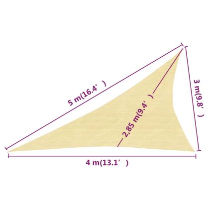 Платно-сенник, 160 г/м², бежово, 3x4x5 м, HDPE