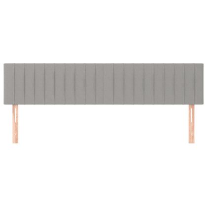 Горни табли за легло, 2 бр, светлосиви, 100x5x78/88 см, плат