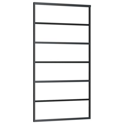 Плъзгаща се врата с механизъм ESG стъкло и алуминий 102x205 см