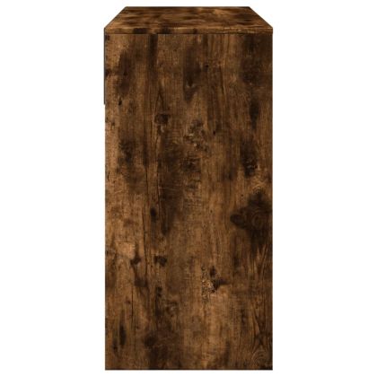 Тоалетка с огледало, опушен дъб, 80x39x80 см