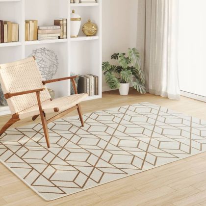 Килим за открито и закрито къс косъм шарен 160x230 см неплъзгащ