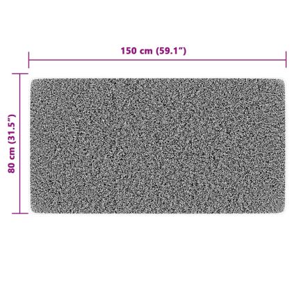 Килим за открито и закрито къс косъм шарен 80x150 см неплъзгащ