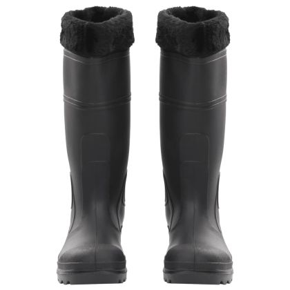 Ботуши за дъжд с подвижни чорапи, черни, размер 39, PVC