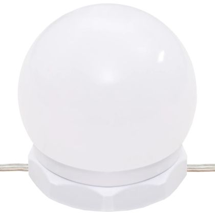 LED тоалетка с шкаф, сив сонома, инженерно дърво