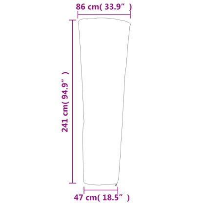 Калъфи за нагреватели 2 бр 86x47x241 см 420D Оксфорд плат