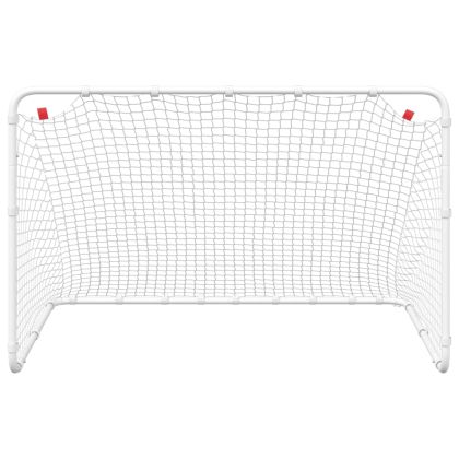 Футболна врата, бяла, 122x81x81 см, стомана