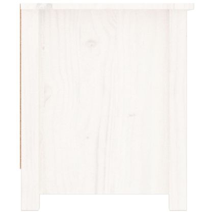 Шкаф за обувки, бяла, 110x38x45,5 см, бор масив