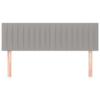 Горни табли за легло, 2 бр, светлосиви, 72x5x78/88 см, плат