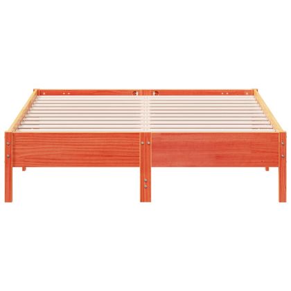 Рамка за легло без матрак, восъчнокафяв, 120x200 см, бор масив
