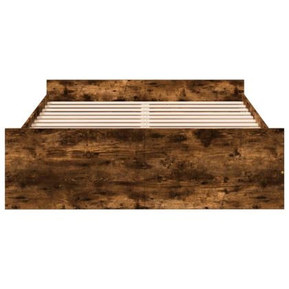 Рамка за легло с чекмедже опушен дъб 120x190 см инженерно дърво