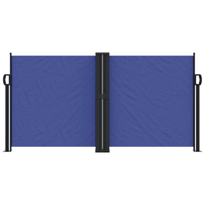 Прибираща се странична тента, синя, 120x1000 см