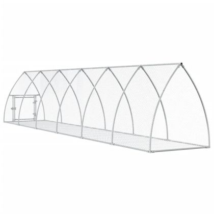 Клетка за зайци сребриста 600x105x120 см поцинкована стомана