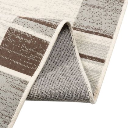 Килим за открито и закрито къс косъм шарен 160x230 см неплъзгащ