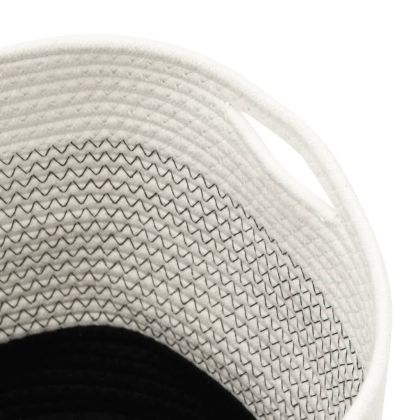 Кошници за съхранение, 2 бр, бял и черен, памук