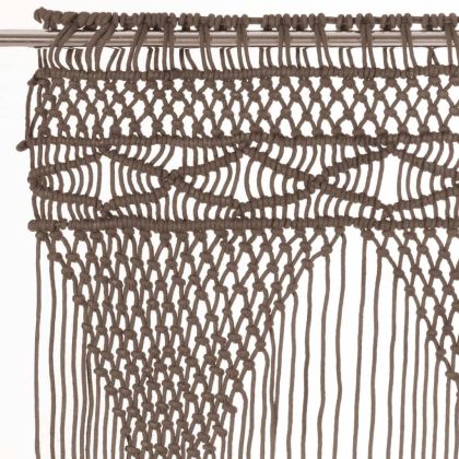 Завеса макраме, таупе, 140x240 см, памук