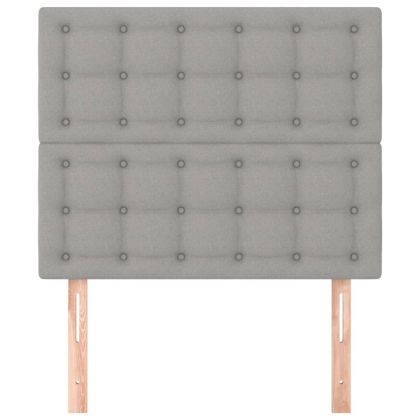 Табла за легло, светло сива, 80x5x118/128 см, плат