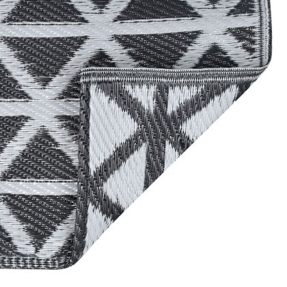 Килим за открито, ARAKIL черен, 80x150 см, PP