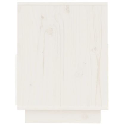 ТВ шкаф, бял, 140x37x50 см, бор масив