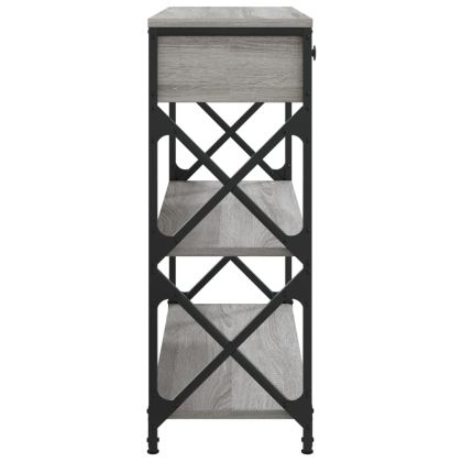 Конзолна маса, сив сонома, 75x28x75 см, инженерно дърво