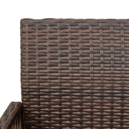 Градински бар табуретки, 2 бр, кафяви, полиратан