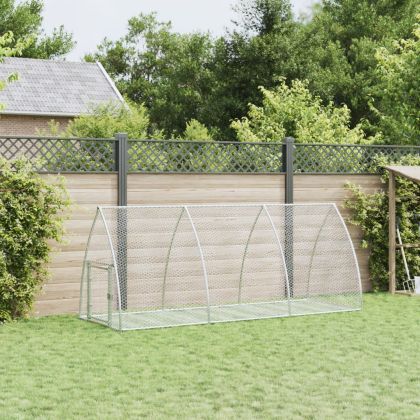 Клетка за зайци сребриста 300x105x120 см поцинкована стомана