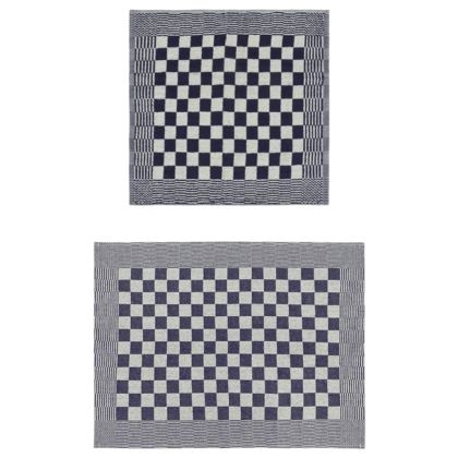 Комплект кърпи от 50 части, син и бял, памук