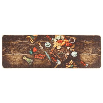 Многоцветно кухненско килимче 60x180 см перящо противоплъзгащо