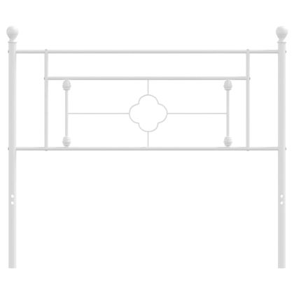 Метална табла за глава, бяла, 107 см