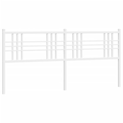 Метална табла за глава, бяла, 180 см