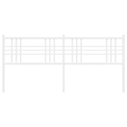 Метална табла за глава, бяла, 180 см