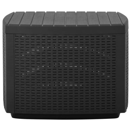 Градинска маса, сива, 53x53x40 см, пластмаса