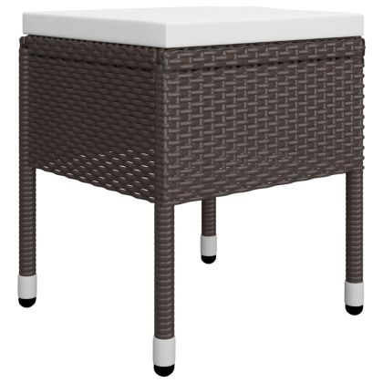 Градински трапезен комплект, 7 части, кафяв