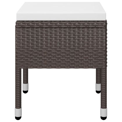 Градински трапезен комплект, 7 части, кафяв