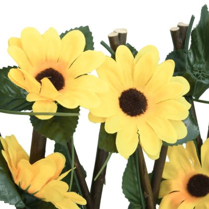 Решетка от изкуствен бръшлян разширяема жълта 180x60 см