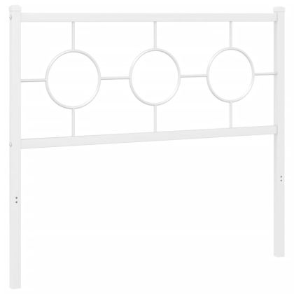 Метална табла за глава, бяла, 100 см