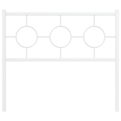 Метална табла за глава, бяла, 100 см