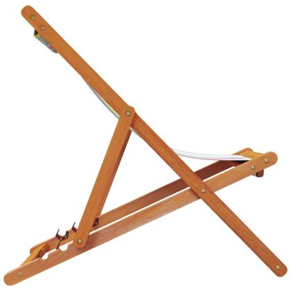 Сгъваеми плажни столове, 2 бр, многоцветни, текстил