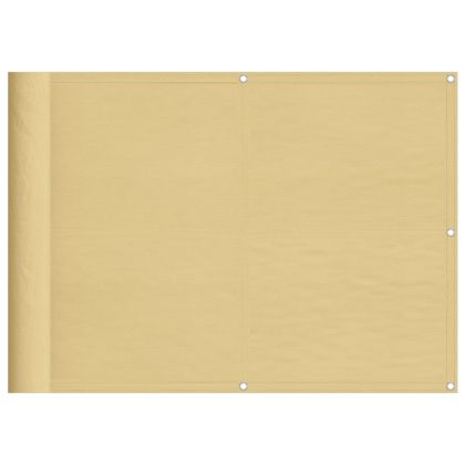 Балконски параван пясъчен 75x400 см 100% полиестер оксфорд