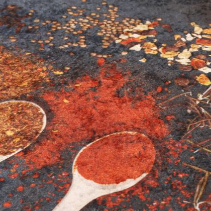 Многоцветно кухненско килимче 60x180 см перящо противоплъзгащо