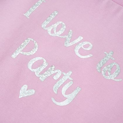 Детска тениска с къдрави ръкави, лила, 104