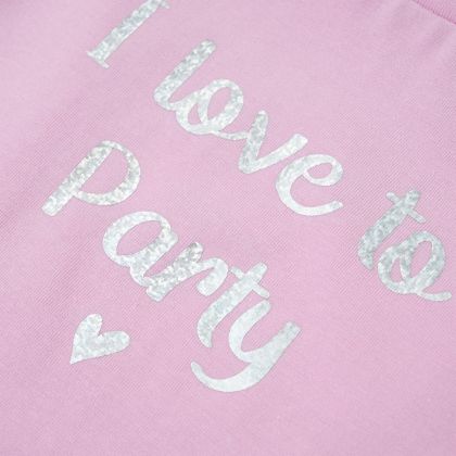 Детска тениска с къдрави ръкави, лила, 116