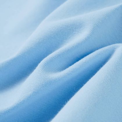 Детска тениска с ръкави волани, светлосиньо, 104