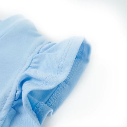 Детска тениска с ръкави волани, светлосиньо, 116