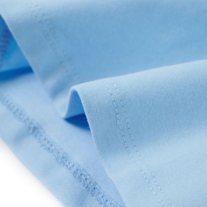 Детска тениска с ръкави волани, светлосиньо, 128