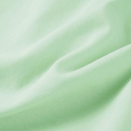 Детска тениска с ръкави волани, меко зелено, 104