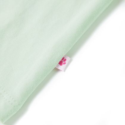 Детска тениска с ръкави капаче, меко зелено, 116