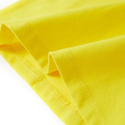 Детска тениска с ръкави капаче, яркожълто, 128